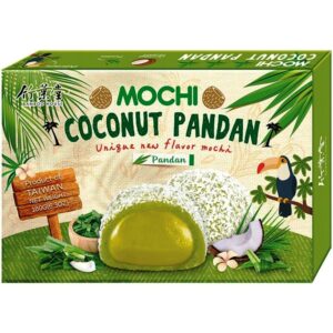 Mochi japońskie ciastka (kokos z nadzieniem pandan) 180g