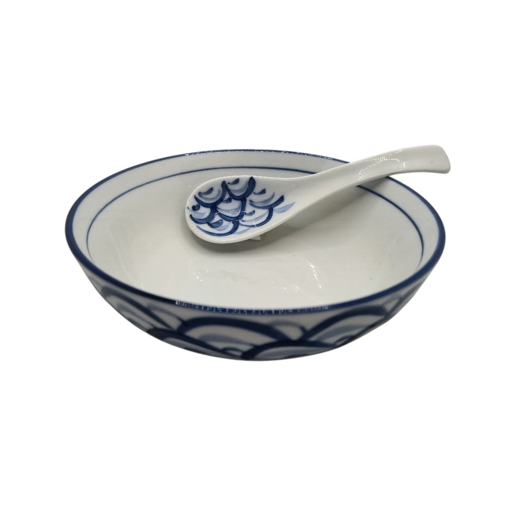 Łyżka porcelanowa do zup azjatyckich 14cm - obrazek 2