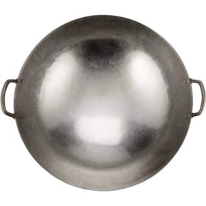 Wok RĘCZNIE KUTY w stylu kantońskim (Canton Style) z dwoma metalowymi uchwytami 18cali (45cm) Orient Cook