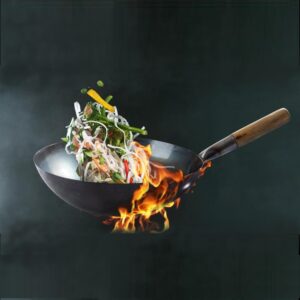 Patelnia wok RĘCZNIE KUTY ze stali węglowej 13cali (33cm) Orient Cook