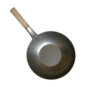 Patelnia wok RĘCZNIE KUTY ze stali węglowej z płaskim dnem 12cali (31cm) Orient Cook