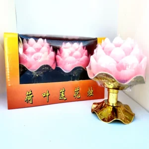 Świeca dekoracyjna Kwiat lotosu (2 sztuki)